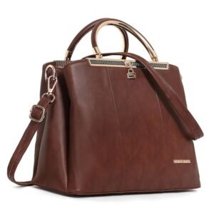 WOMEN MARKS Handbag and Shoulder Bag, Top Handle Satchel, and Spacious Zipper Compartment.